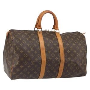 LOUIS VUITTON Monogram Keepall 45 Boston Bag M41428 LV Auth am10178